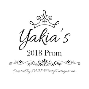 Custom Designed Digital Printable Prom Monogramm Gobo Design. Geburtstag Monogramm