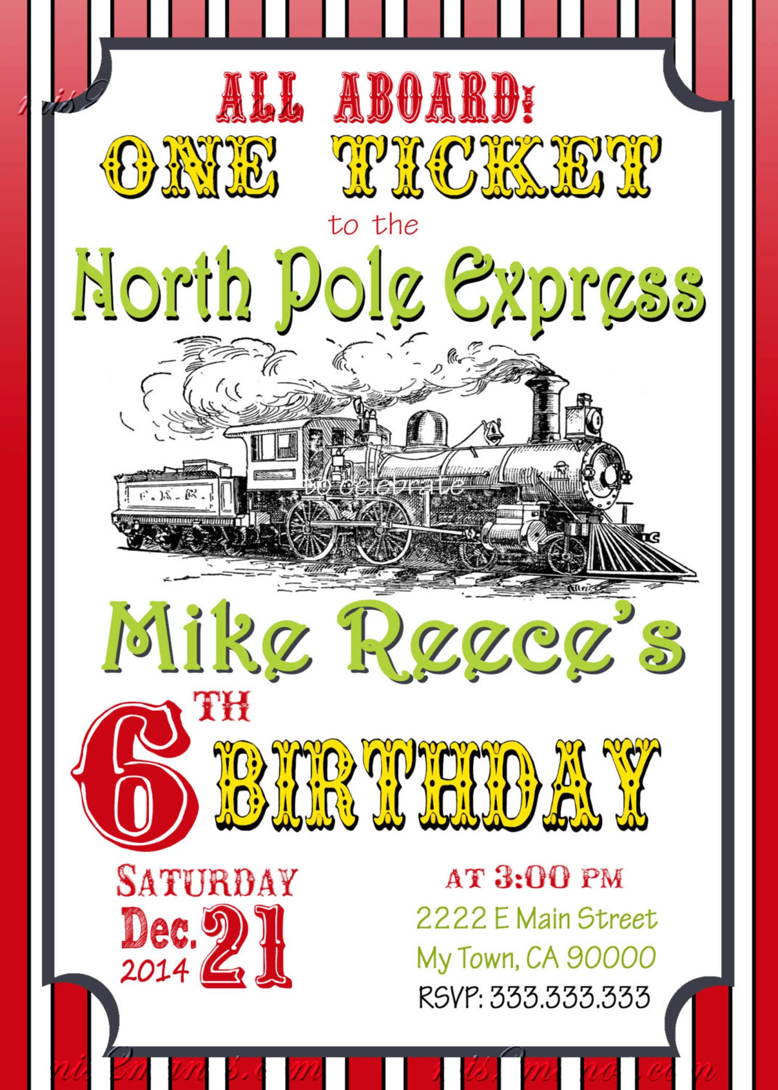 Polar Express Inspired Birthday Party Ticket Invitation | Etsy