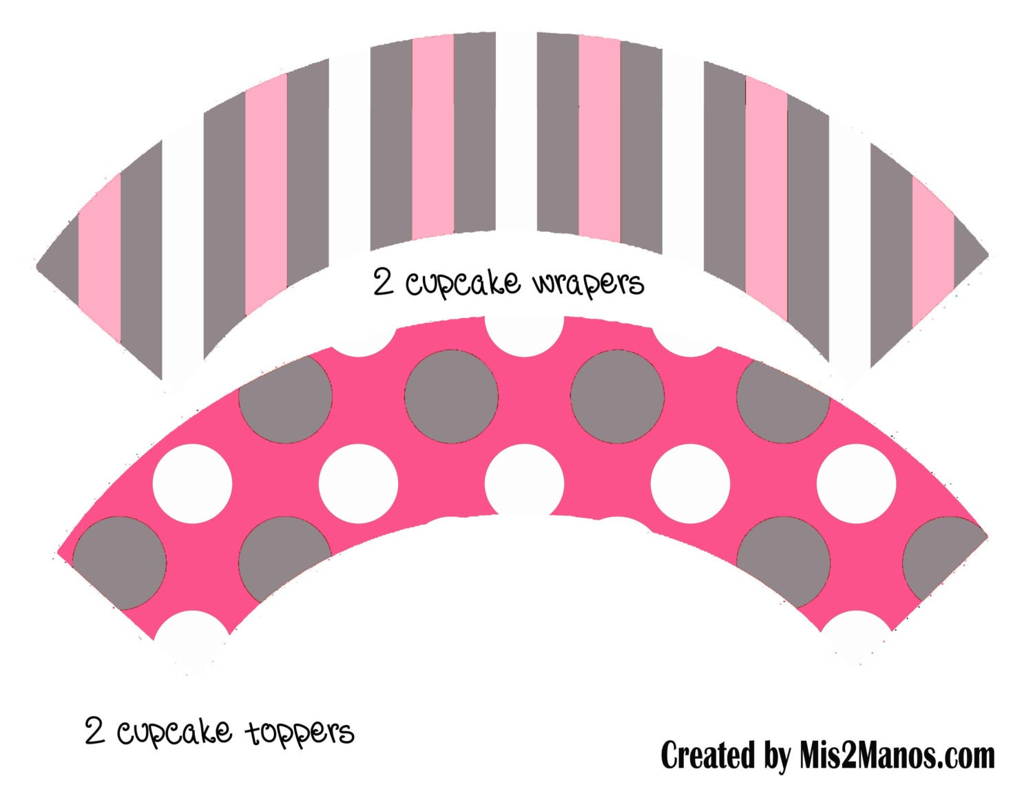 Valentine's Day Cupcake Toppers Printable DIY Set of 20 | Etsy