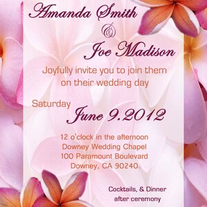 Hawaiian Wedding Invite DIY Custom Printable Wedding Invitations ...