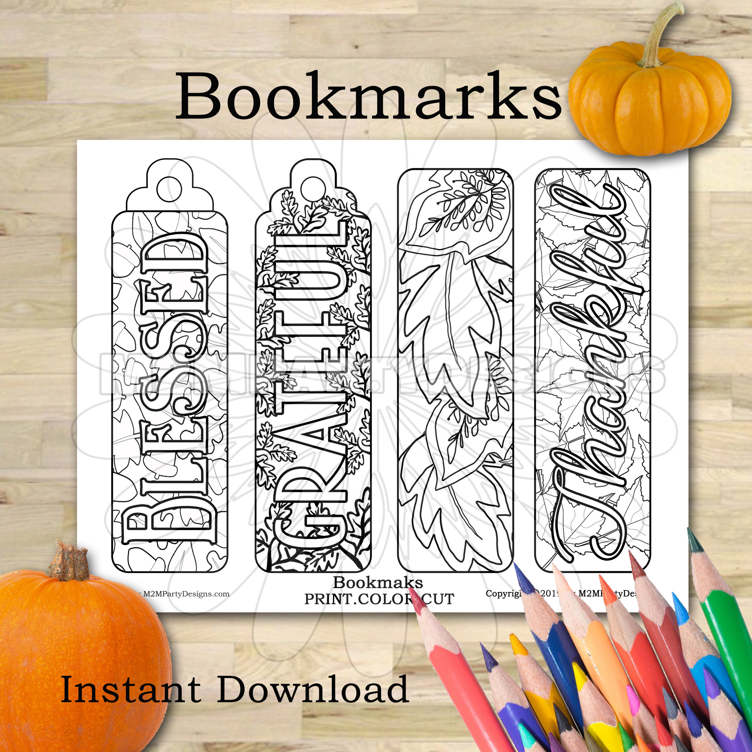 thanksgiving bookmark coloring bookmarks bookmark, thankful