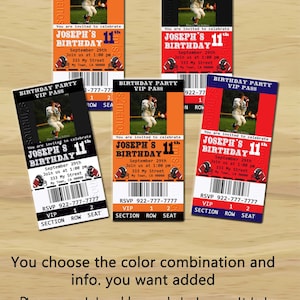 Fußball Thema Partei druckbare Ticket Einladungen, eine Stunde druckbare Karte, DIY Ticket Geburtstagskarten