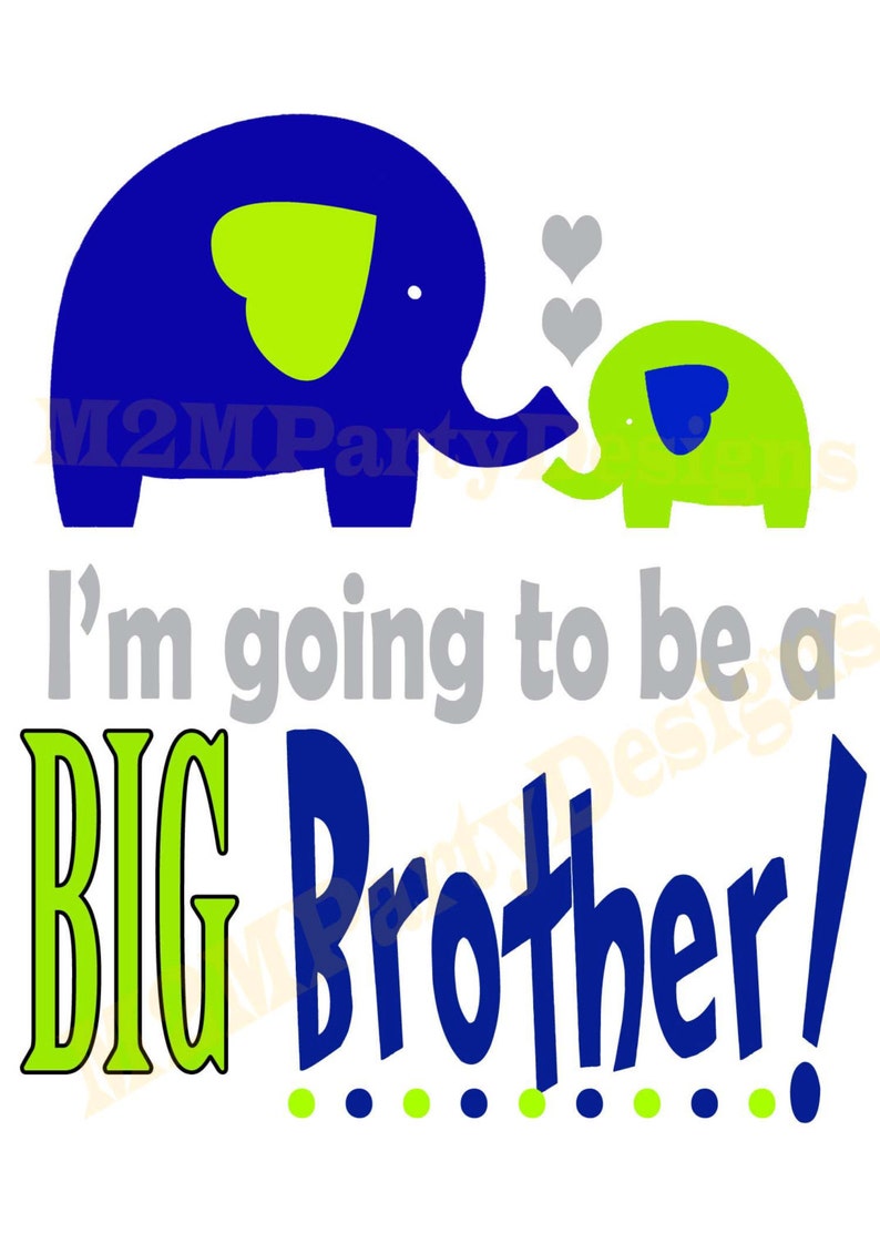 Big Brother Iron on T Shirt Transfer. DIY T Shirt Decal. Etsy