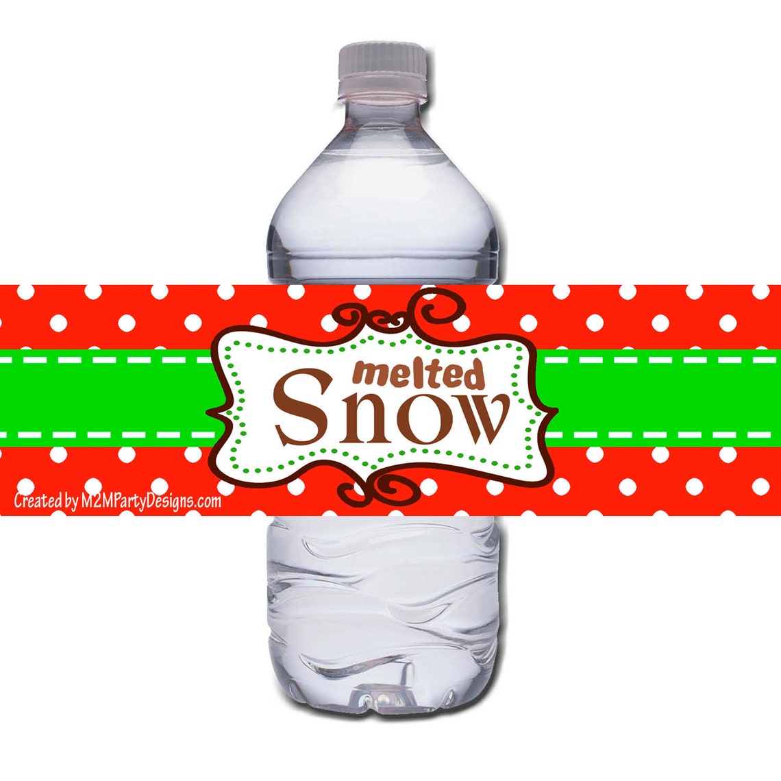 Melted Snow Water Bottle Labels Printable Instant Download - Etsy