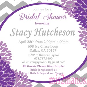Butterfly Kisses and Baby Wishes Invitation for Baby Shower Purple Teal image 5