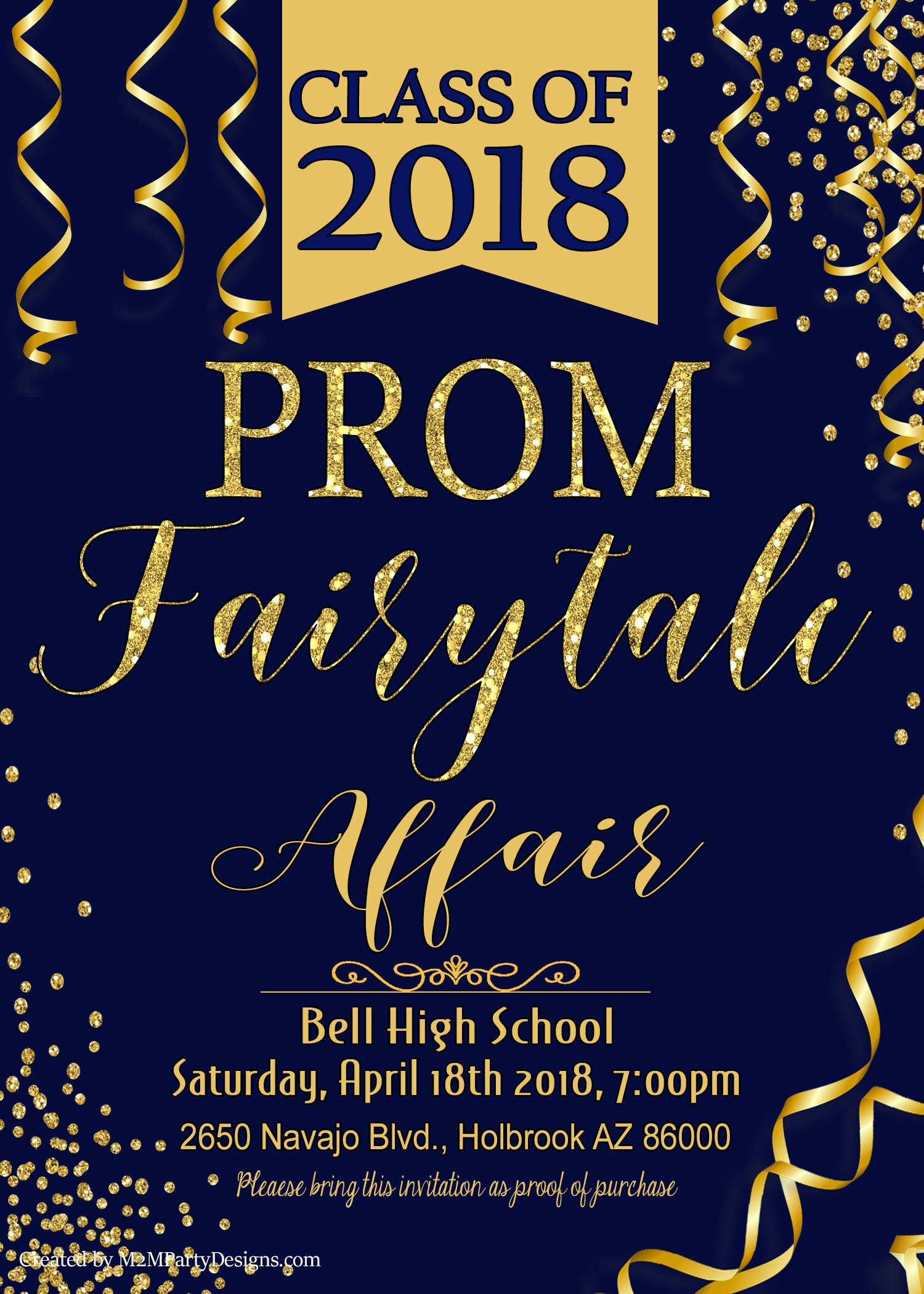 Prom Invitations. Flyer or Ticket. Fairytale Invitation - Etsy UK