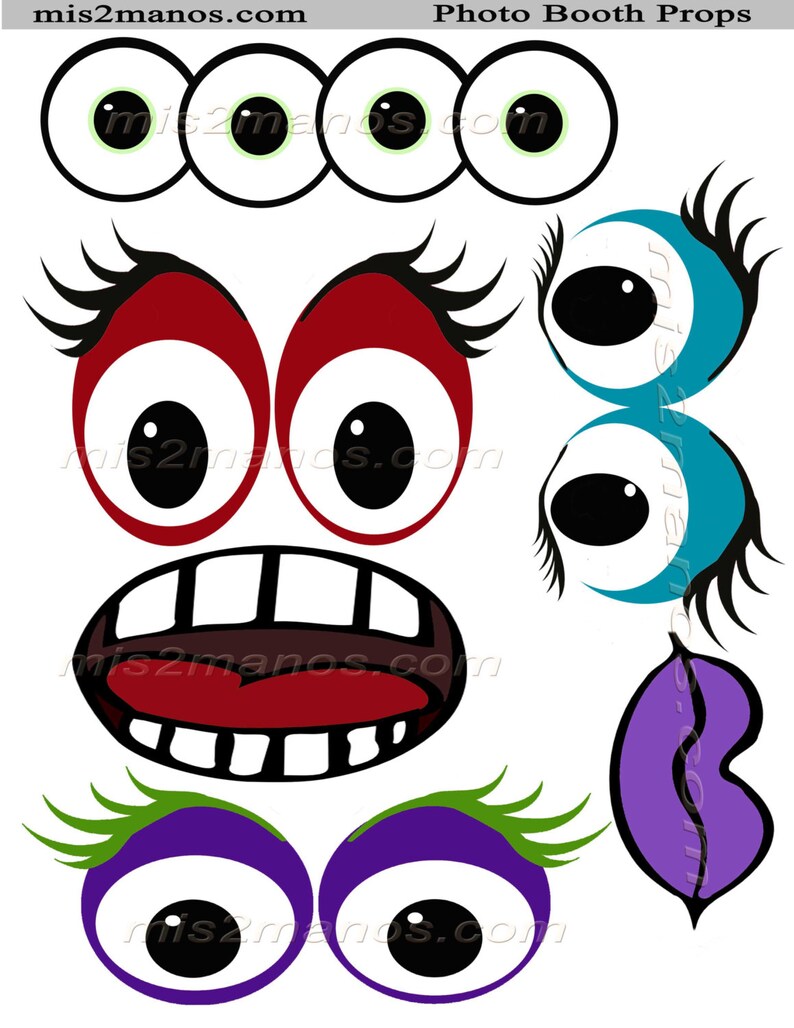 Monster Photo Booth Props SET of 10 Monster Birthday | Etsy