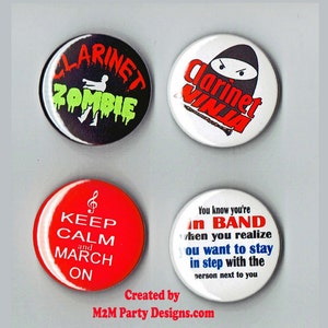 Saxophone Ninja,Sax Zombie, Sax Player Buttons or Magnets size one and a half Buttons Pinback Buttons and Pins SET of 12 image 5