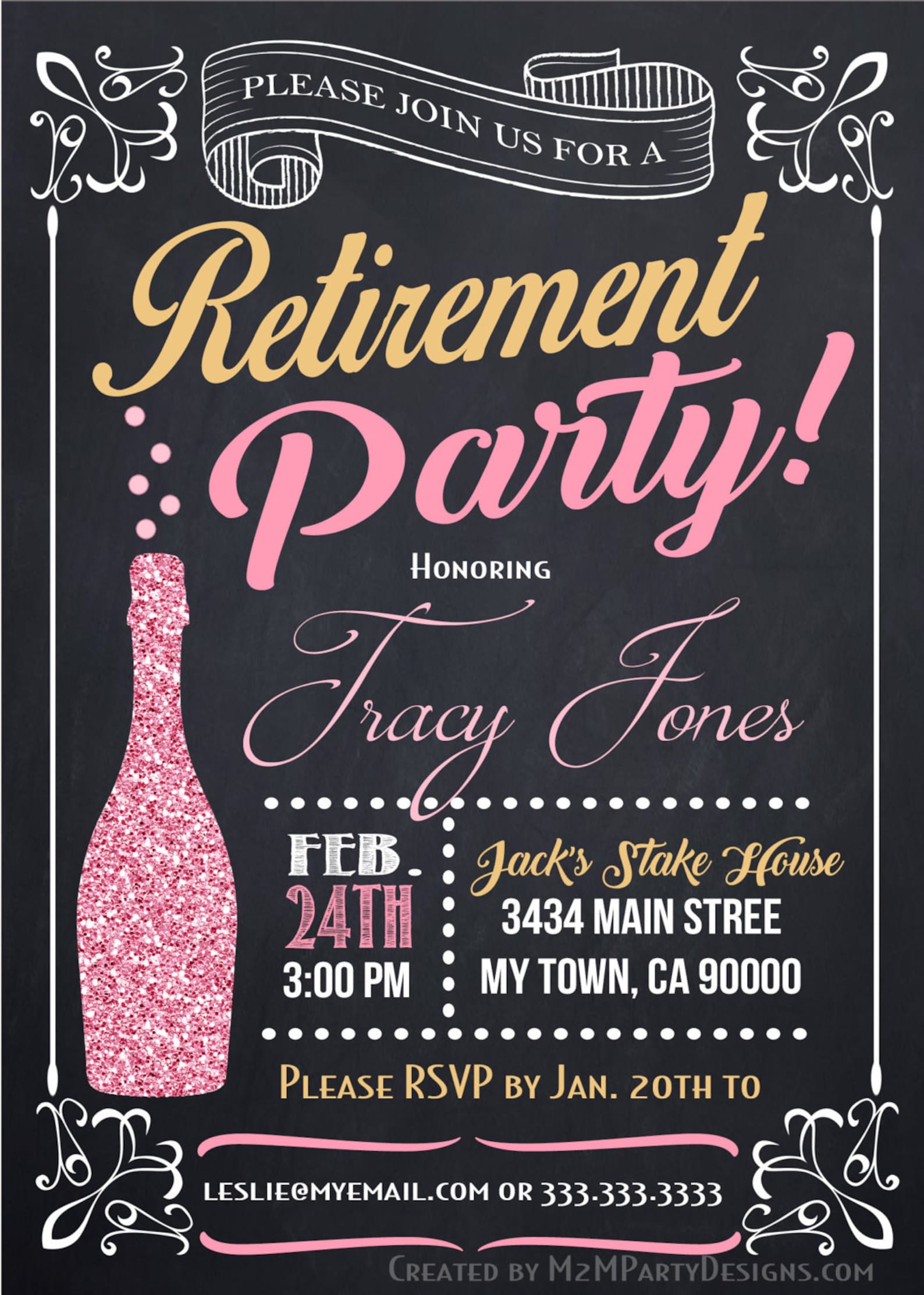 Retirement Invitation. Retirement Party Invitation. Retirement Etsy
