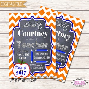 Teacher, Education Degree Graduation Invitation Personalized Graduation invitation Printable, Done for You, Sam Houston State University