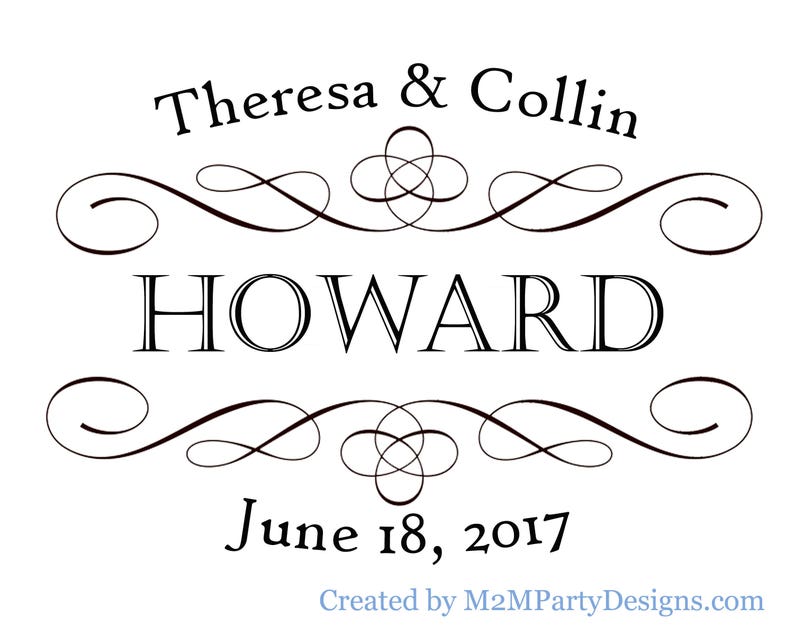 Gobo Prom Custom Designed Digital Printable Prom Monogram Gobo Design. Birthday ...