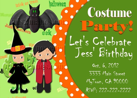 Halloween Invitation diy Printable Party Invites Personalized | Etsy