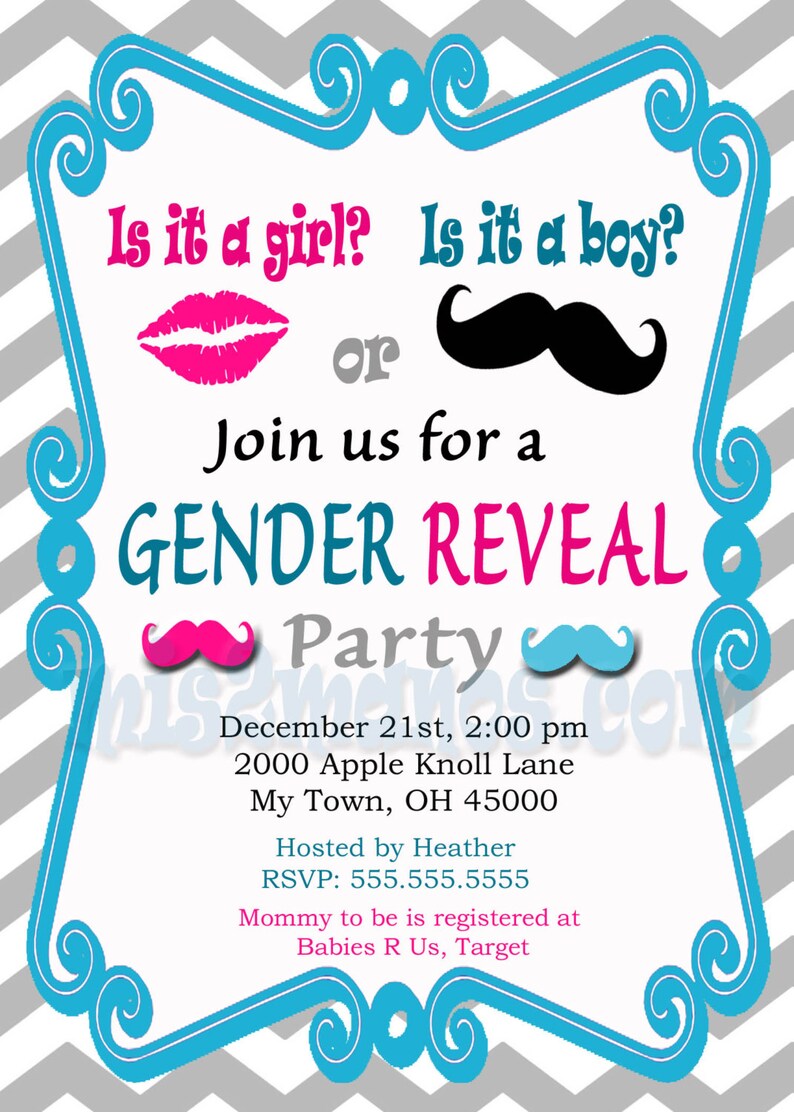 Gender Reveal Baby Shower Cupcake Toppers Digital Print at Home DIY SET of 12