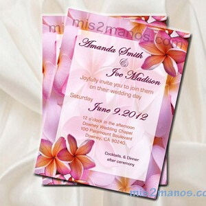 Hawaiian Wedding Invite DIY Custom Printable Wedding Invitations ...