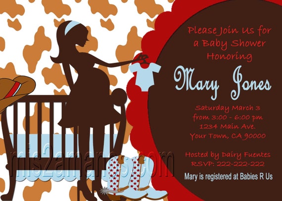 western baby shower invites cowboy western party invitations etsy