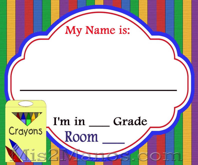 Student Name Tags Teacher's Apple School Tags Digital Etsy