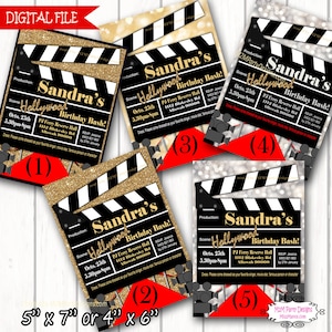 Red Carpet Movie Party Einladung Druckbare Einladung DIY Druckbare Hollywood Einladung