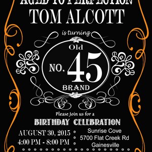 Aged to Perfection 30 40 50 60 70 80 90 Years, Adult Birthday Party, Black Printable 30th 40th 50th 60th Surprise Birthday ANY AGE image 3