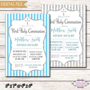 Baptism Invitation Custom Printable Print at Home Personalized ...