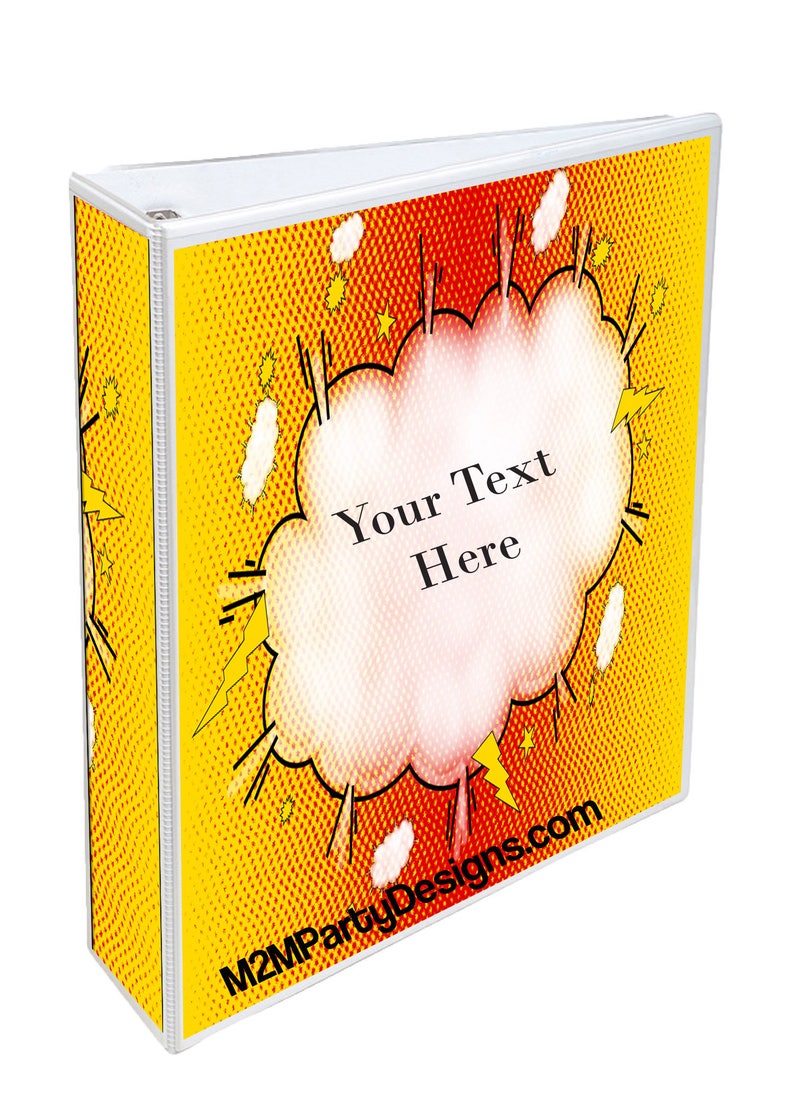 Superheroes Binder Covers Super Hero Student. Teacher Editable Printable Set of 5 PowerPoint Instant Download image 4