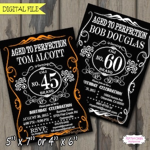 Aged to Perfection 30 40 50 60 70 80 90 Years, Adult Birthday Party, Black Printable 30th 40th 50th 60th Surprise Birthday ANY AGE image 1