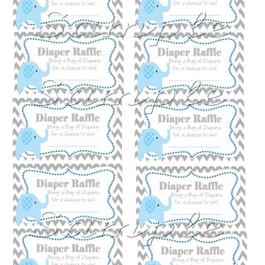 Comic Book Diaper Raffle Baby Shower Set of 10 Blue Instant Download Digital image 4