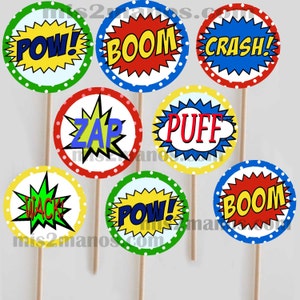 Super Hero Food Tent Printable DIY Set of 4 Blank Superhero Food Cards ...