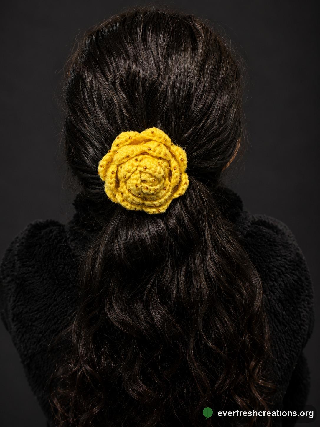 Unique Flower Scrunchie | Rose, Pearl Ruffle, Blossom Styles | Handmade Hair Tie