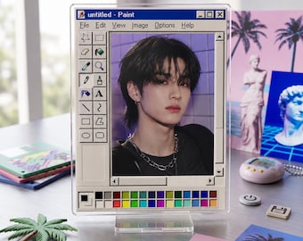 Soporte para exhibir photocards de Kpop, marco acrílico para tarjetas de ídolos, soporte decorativo de escritorio, lindo soporte para photocards, accesorio estético para escritorio