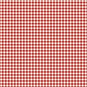 May include: A repeating pattern of small, uniform squares in alternating red and white colours, creating a classic gingham check design. The grid layout is consistent across the entire surface, featuring sharp lines and high contrast between the colours.