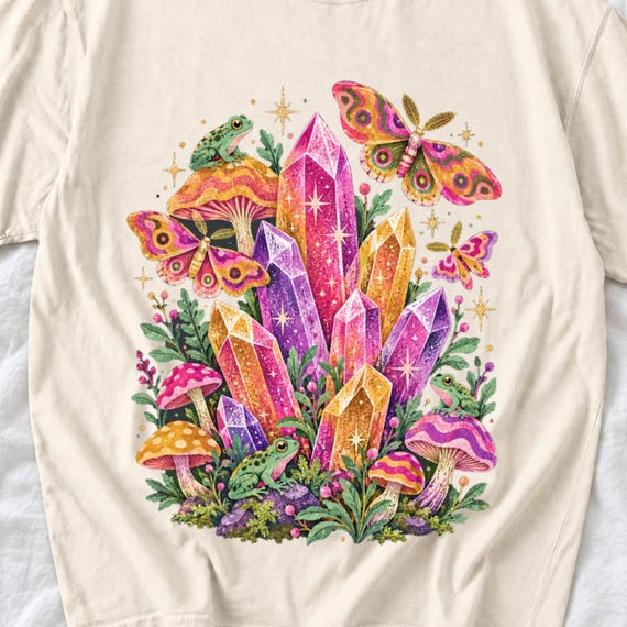 Witchy Crystal Moth Shirt by AeroBeloved