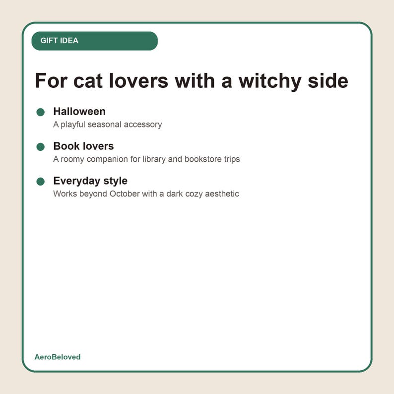 Black Cat Tote Bag, Witchy Cauldron Cat Tote, Witch Cat Canvas Bag, Black Cat Library Tote Bag image 7