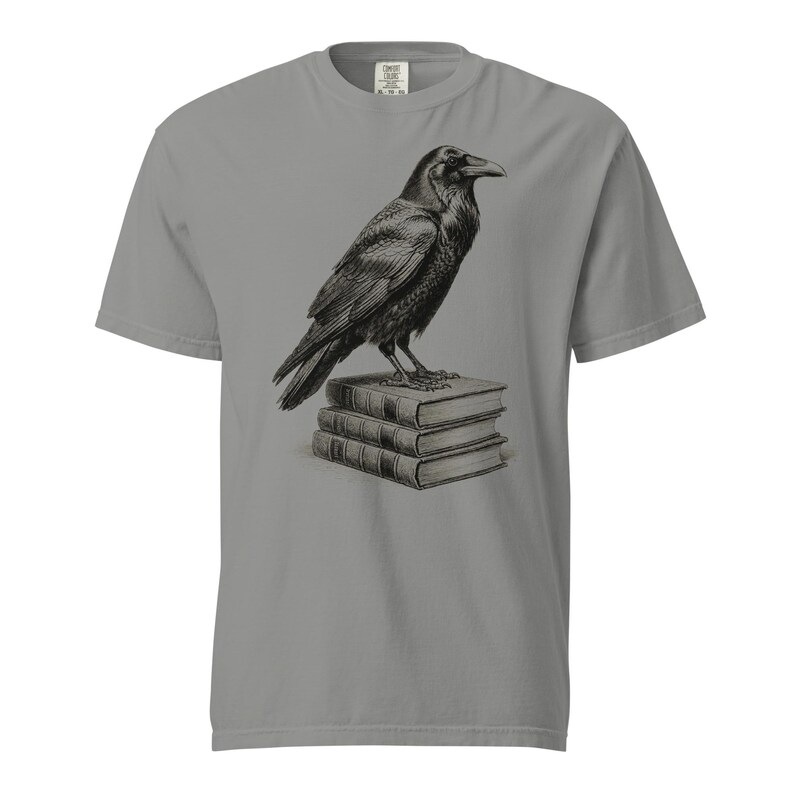 Raven on Books Shirt by AeroBeloved