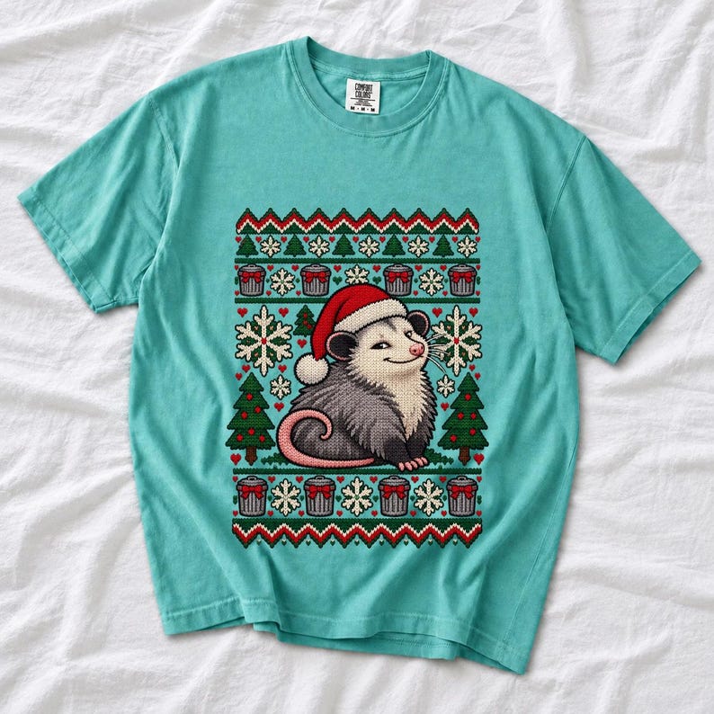 «Уродливый свитер» с опоссумом (faux knit)