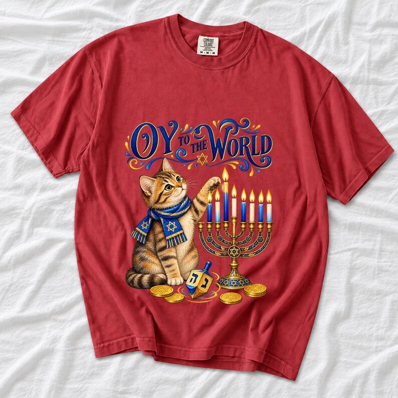 Кот и менора «Oy to the World»