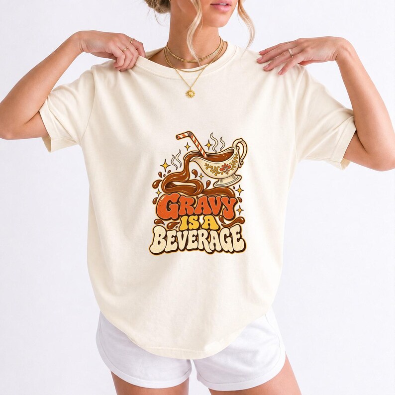 Comfort Colors Gravy Is a Beverage Shirt, Funny Thanksgiving Gravy Tee, Retro 90s Gravy T-shirt, Gravy Boat Shirt, Gravy Lover Tee