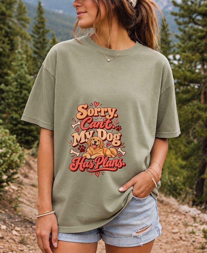 Comfort Colors Funny Dog Mom Shirt, My Dog Has Plans Tee, Retro Dog Lover T-shirt, Introvert Dog Owner Shirt Gift