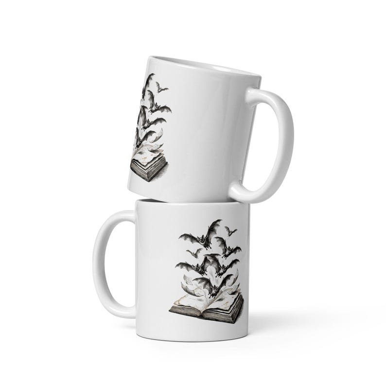 Bats Flying from Book Mug by AeroBeloved