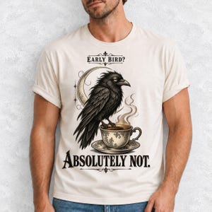 Ворона-гравюра «Early Bird? Absolutely Not.»