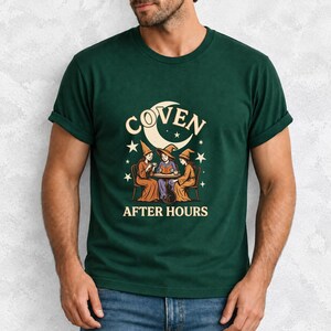 Coven After Hours Witch Shirt, Comfort Colors 1717 Halloween Tea Party Tee product mockup, image 15