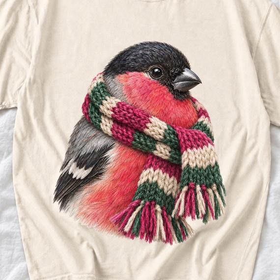 Bullfinch in a Knit Scarf Shirt by AeroBeloved