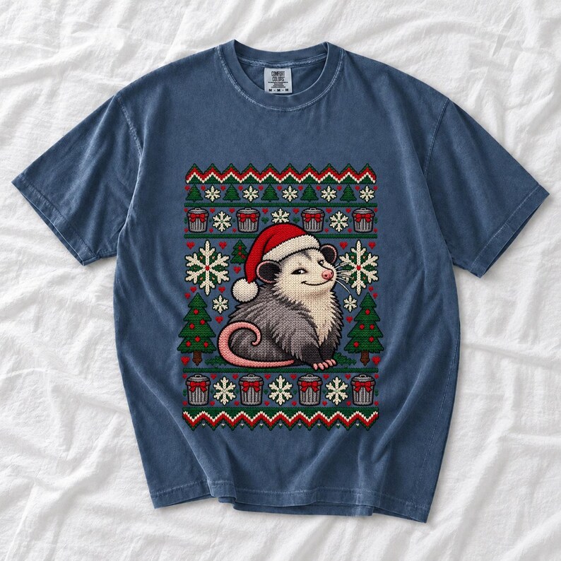 «Уродливый свитер» с опоссумом (faux knit)