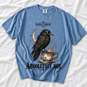 Ворона-гравюра «Early Bird? Absolutely Not.»