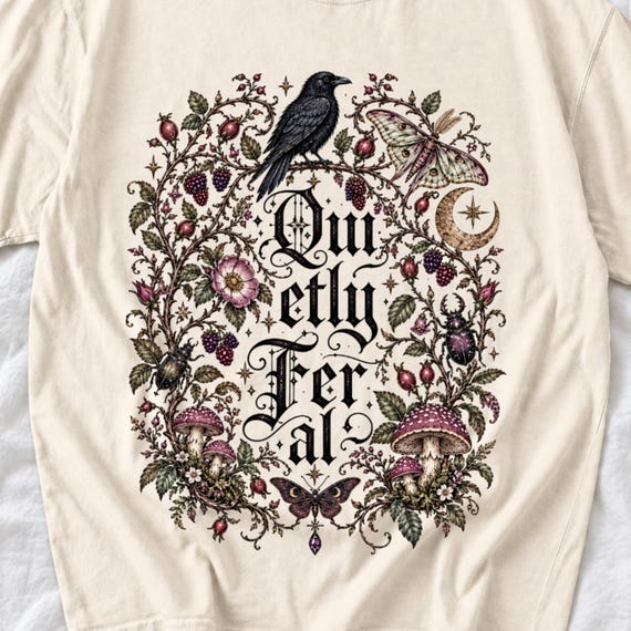 Quietly Feral Raven Shirt by AeroBeloved