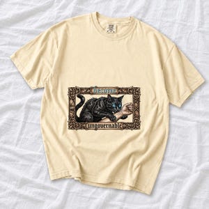 Become Ungovernable Black Cat Ornate Gothic Comfort Colors Shirt product mockup, image 8