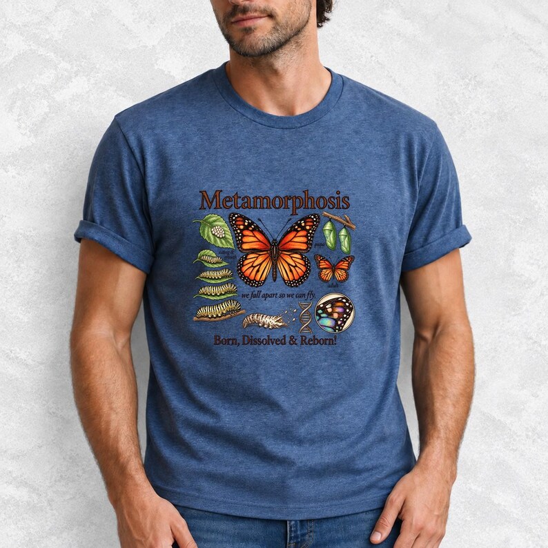 Metamorphosis Monarch Butterfly Comfort Colors Shirt product mockup, image 16