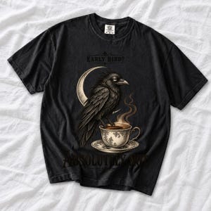Ворона-гравюра «Early Bird? Absolutely Not.»