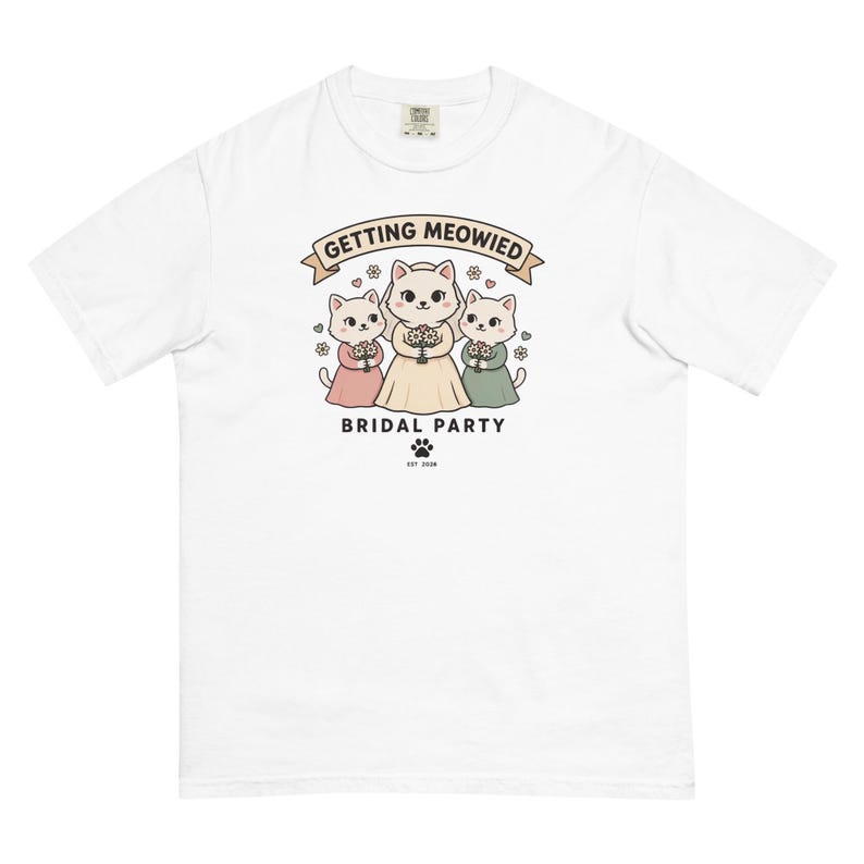 Getting Meowied Cat Bride Shirt by AeroBeloved