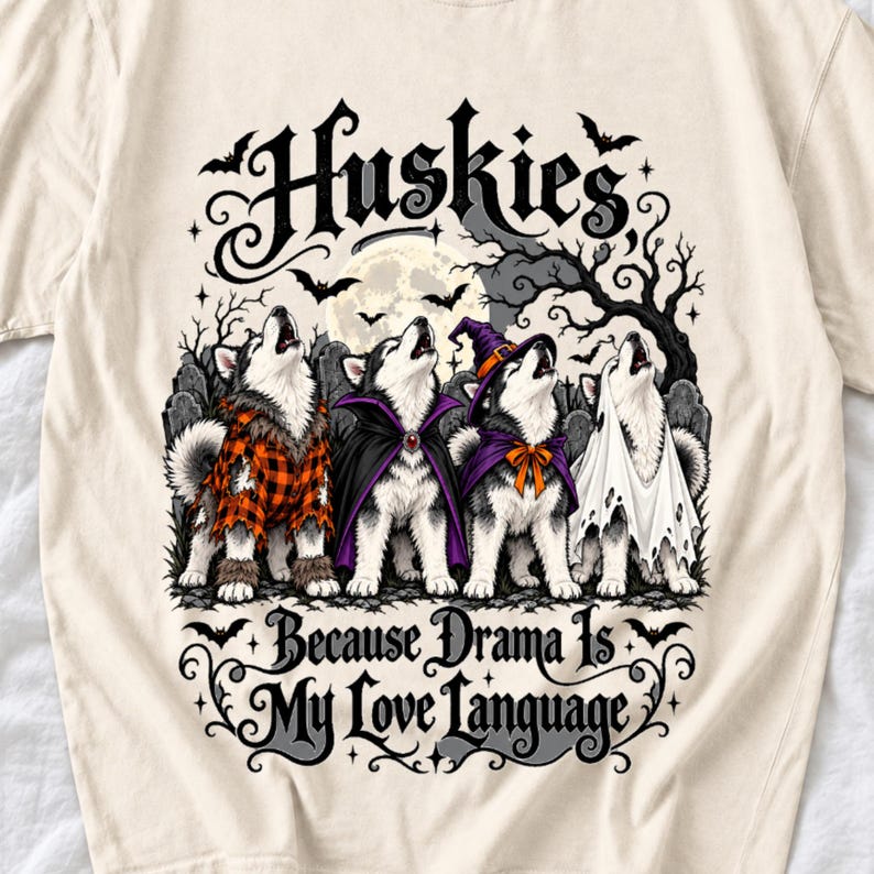 Husky Halloween Shirt by AeroBeloved