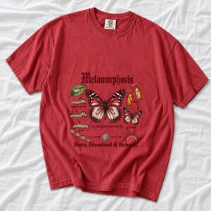 Gothic Metamorphosis Butterfly Comfort Colors Shirt product mockup, image 2